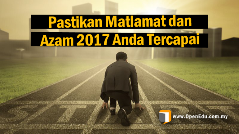 Pastikan Matlamat dan Azam 2017 Anda Tercapai  Perniagaan, Kewangan